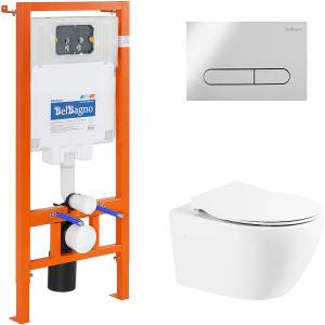 Комплект Belbagno Prospero BB507B/BB2020SC/BB002-80/BB005-PR-CHROME кнопка хром