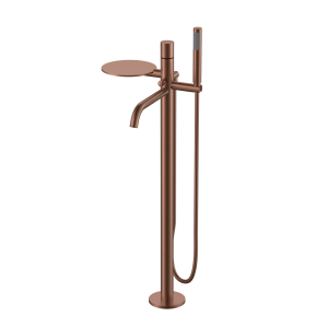 Смеситель для ванны Boheme Stick 129-BRB напольный, Brushed Bronze ручка Diamond