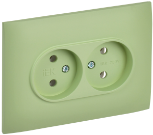 Розетка 2-местная IEK Skandy SK-R20-10-K06-F мятный