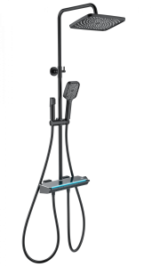 Душевая стойка Wonzon & Woghand WW-B4174-MB с термостатом, черный