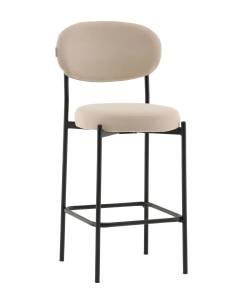 Стул полубарный Stool Group Бриф DD AV 477-C05-9005 (PP) бежевый, велюр