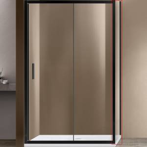 Боковая стенка Vincea Garda VSG-1G100CLB черный, стекло прозрачное