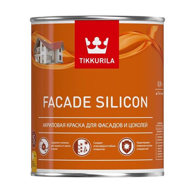 TIKKURILA FACADE SILICON краска силикон модифицированная для фасадов, глубокоматовая, база C (9л)