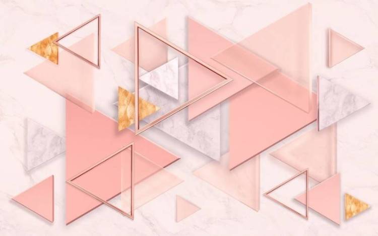 3D Фотообои Artegrafico «Коралловые треугольники» BL-044 акварель