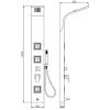 Душевая панель beWash BV1TMSP7801 гидромассажная, черный матовый фото 2