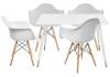 Обеденная группа Woodville Куиб 533231 white, wood, стулья пластик