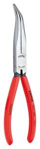 Плоскогубцы KNIPEX механика, плоскокруглые губки под углом 40 с крестовой насечкой, 200 мм, чёрные, 1К ручки