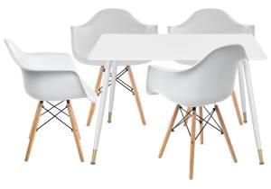 Обеденная группа Woodville Куиб 533231 white, wood, стулья пластик