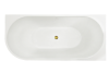 Акриловая ванна Royal Bath Riva RB610310R-GD правая, белая, 150x75