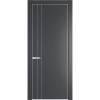 Межкомнатная дверь Profil Doors 12 PA полотно Графит, профиль серебро, алюминиевый молдинг 3мм 700x2000