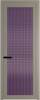 Межкомнатная дверь Profil Doors 1 AGP цвет профиля Никель матовый, стекло безопасное 6 мм мору фиолетовое 800x2000