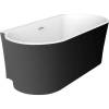 Акриловая ванна BelBagno BB409-1700-800-W/NM 170x80 черно-белая матовая