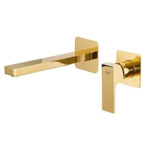 Смеситель для раковины Remer Absolute AU15PLDO золотой глянцевый