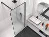 Душевая перегородка Vincea Walk-In VSW-1HS800CLB профиль черный матовый, стекло прозрачное, 80x200 фото 3