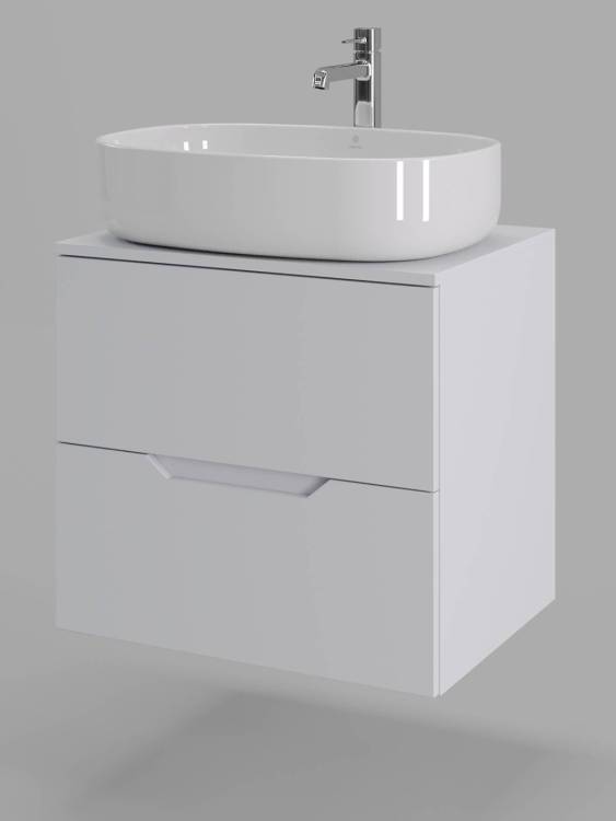 Тумба с раковиной Orange Line Li-60TuwMDF+B04-600W белая матовая, 60 см