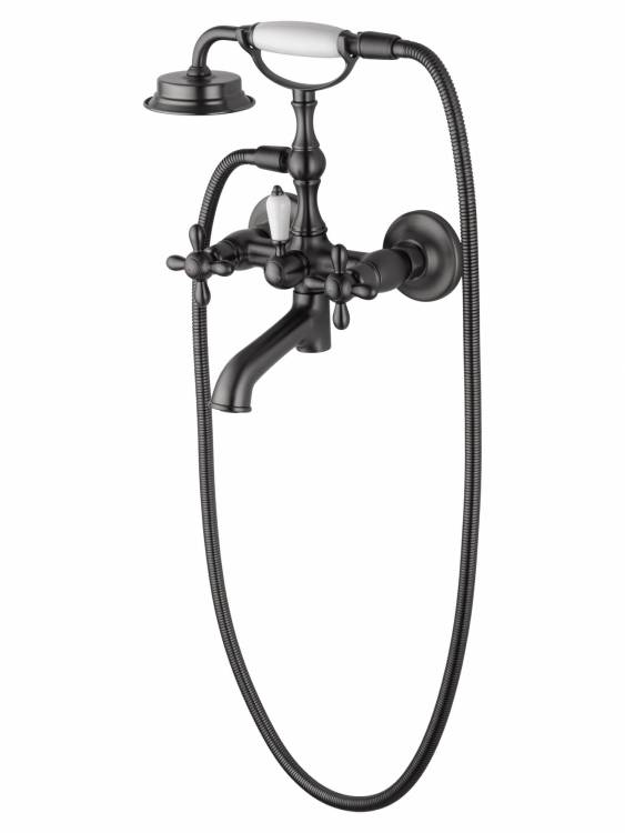 Смеситель для ванны Wonzon & Woghand WW-88639020-BGM с душем, темный графит