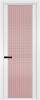 Межкомнатная дверь Profil Doors 2 AGP цвет профиля Вайт, стекло безопасное 6 мм мору розовое 700x2000