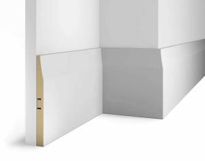 Плинтус Cosca AP25 Белый под покраску 2400x184x16