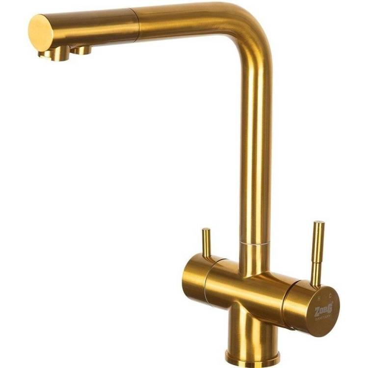Смеситель для кухни Zorg Inox SZR-7039 BRONZE бронза
