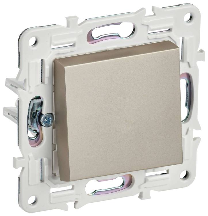 Выключатель 1-клавишный проходной IEK Skandy SK-V12-0-10-K37 шампань