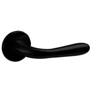 Дверная ручка Profil Doors Goccia на розетке RO02 черный матовый (комплект из 2 шт)
