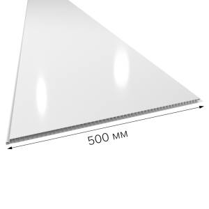 Панель ПВХ ВЕК Белая глянцевая лакированная 300x50x0.9