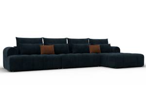 Диван угловой Лига Диванов Лига-139 138146 Laim 21 Графит/ Laim 14 Терракотовый