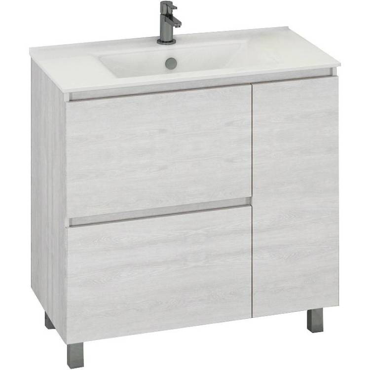 Тумба с раковиной Comforty Верона 90 дуб белый