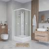 Душевая кабина Niagara Promo P80/26Q/MT/BK профиль белый, стекло матовое, 80x80x200 фото 2