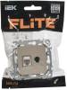 ТВ-розетка+Ethernet RJ45 IEK Flite FI-AK22-1-K88 льняной фото 2