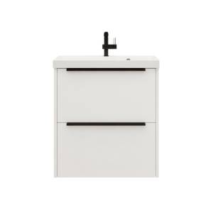 Тумба с раковиной La Fenice Tesoro NFNC-01-TES-PB-60-2-3-60 платиновый белый, 60 см