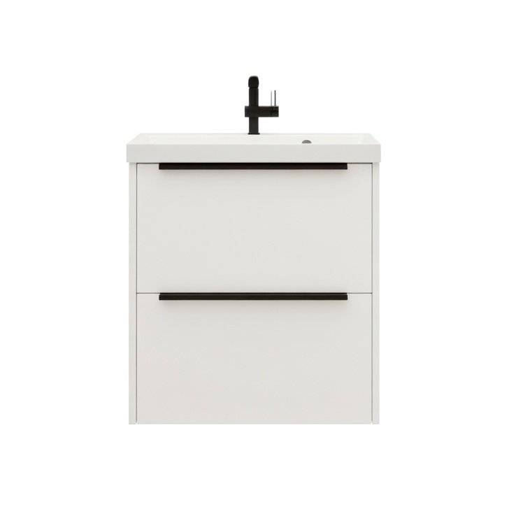 Тумба с раковиной La Fenice Tesoro NFNC-01-TES-PB-60-2-3-60 платиновый белый, 60 см