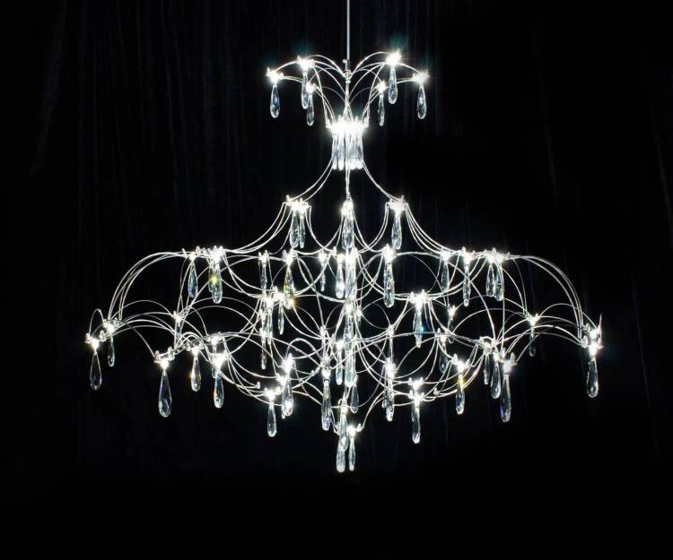 Большая подвесная люстра хрустальная светодиодная Kink Light Галанта 07890-S,02(21)