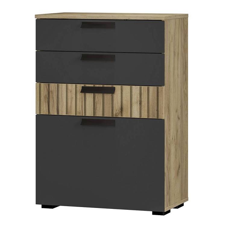 Комод БТС МЕБЕЛЬ Мишель 1 КМ-12 00-00164514 крафт, графит