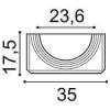 База полуколонны Orac Decor Luxxus K1131 17.5x35x57.5 фото 4