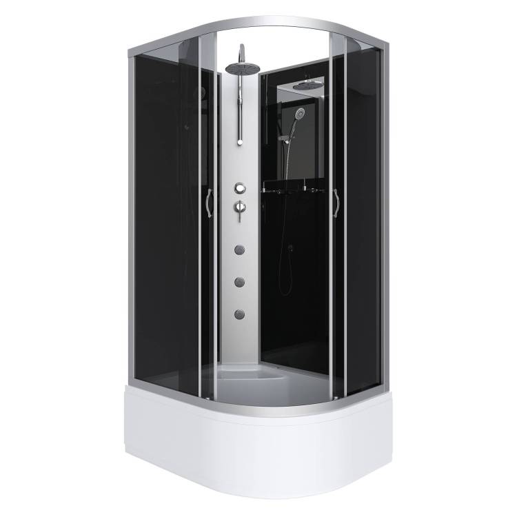 Душевая кабина Niagara Classic NG-2510-14LBKTG (1200x800x2100-2400) с высоким поддоном (40см)