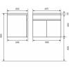 Тумба с раковиной Uperwood Eva 3930313466 с дверцами, дуб харбор белый, 49.7 см фото 11