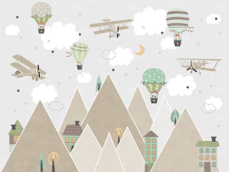 Фреска Ortograf Little friends 34399 Городок в горах 3 Флорентина Суперфасад FFSO