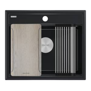 Мойка кухонная Paulmark Stepia-Multi Sink 60 PM185951-BLM черный, 51x59