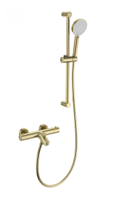 Смеситель для ванны Wonzon & Woghand WW-C2002-A-BG с душем и термостатом, брашированное золото