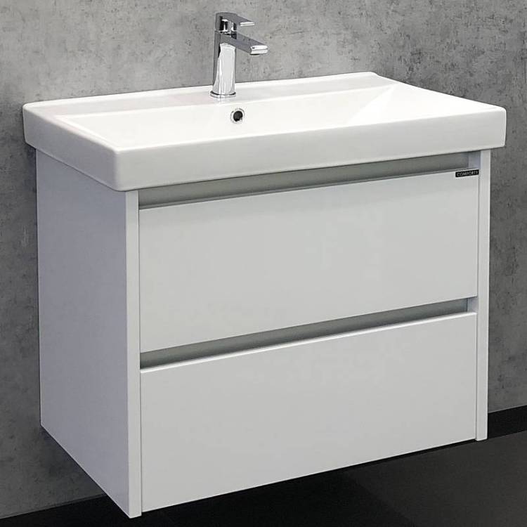 Тумба с раковиной Comforty Дублин 75 белый