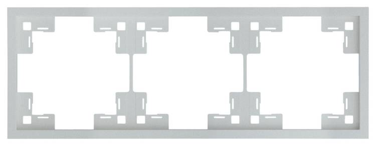 Трехместная рамка Rikett Standart 35830 SV серебро