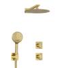 Душевой комплект Wasserkraft Ems A7651.303.183.208.280.197.207 с верхней душевой насадкой, золотой, встраиваемый, с лейкой