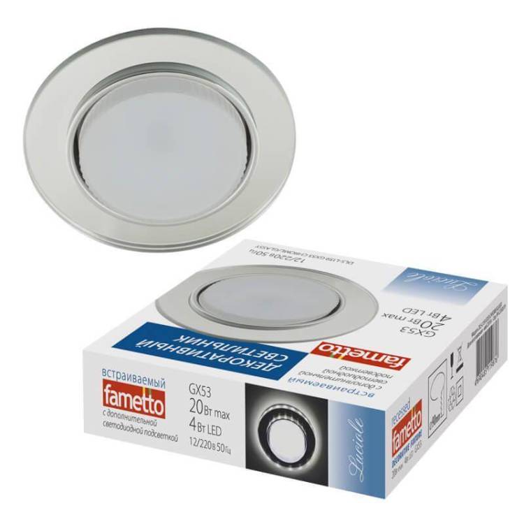 Встраиваемый светильник Fametto Luciole 159 DLS-L159 GX53 CHROME/GLASSY