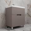Тумба с раковиной Style Line Матис 70 напольная, тауп темный, раковина белая, 82x70x45 фото 2