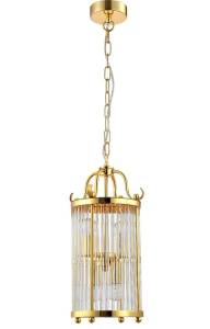 Подвесная люстра Crystal Lux Tadeo SP4 D200 GOLD/TRANSPARENTE