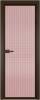Межкомнатная дверь Profil Doors 1 AV цвет профиля Деорэ, стекло безопасное 6 мм мору розовое 700x2000