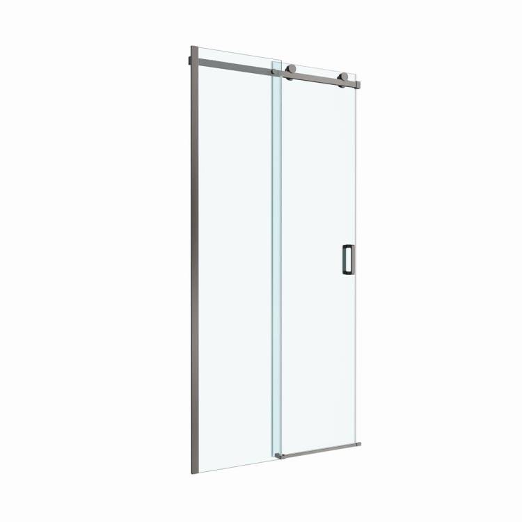 Душевая дверь в нишу BelBagno SOFT_CLOSE-2-BF-1-110-C-GM профиль оружейная сталь, стекло прозрачное, 110x200