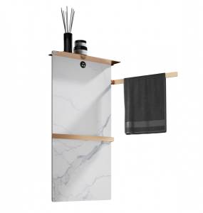 Полотенцесушитель электрический Wonzon & Woghand WW-A504-BR с греющей плитой, брашированный никель