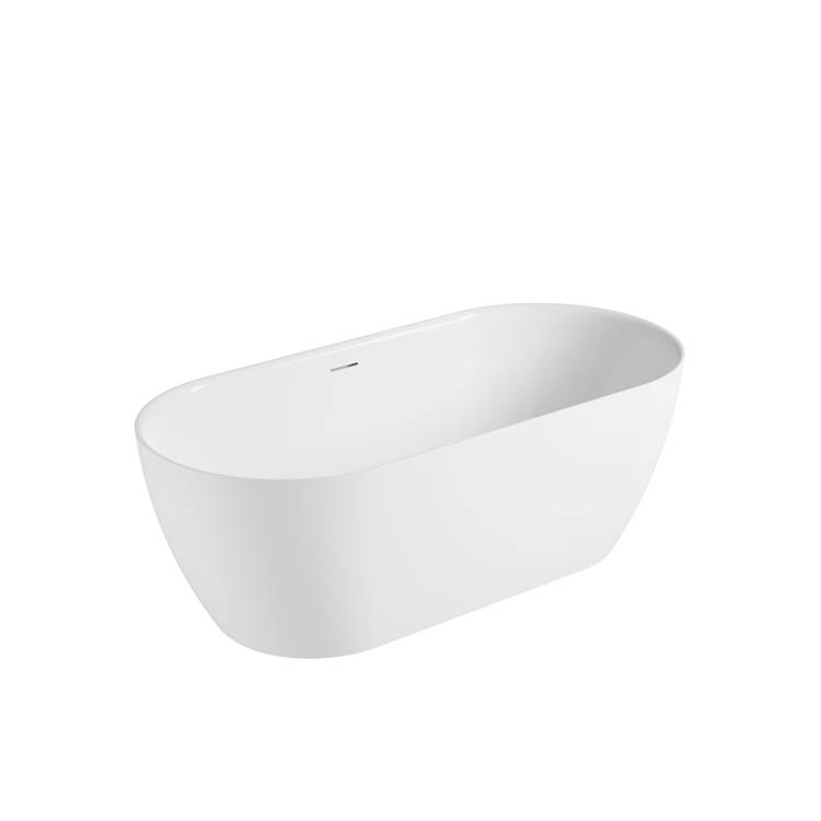 Акриловая ванна Vincea VBT-705-1800 180x80, щелевой перелив, слив белый, белая